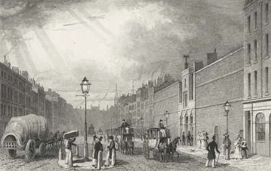 Farringdon Street e la prigione di Fleet, 1830