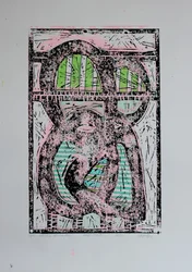 Abstract: Abbraccio rosa