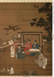 Calligrafia, probabilmente dal set "Le quattro conquiste".