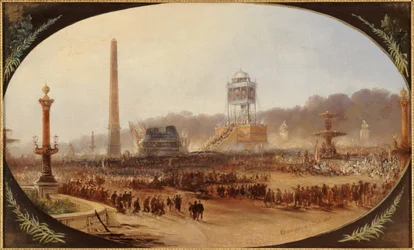Francese: Cérémonie funèbre sur la place de la Concorde, en l