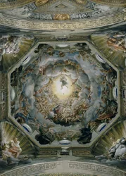 Assunzione della Vergine, dal soffitto della cupola, 1526-30