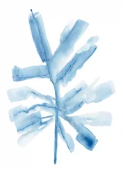 Astratto blu botanico