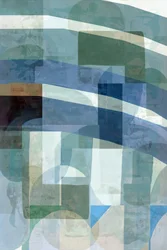 Strati astratti blu e verdi