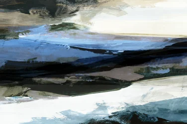 Paesaggio acquatico astratto in blu