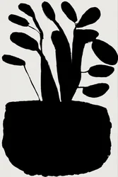 Silhouette botanica nera