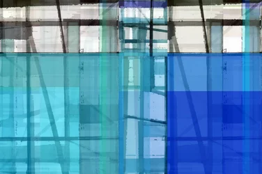 Astrazione geometrica blu