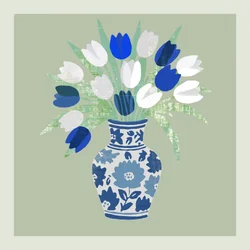Cineserie: Bouquet di tulipani