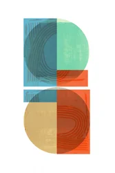 Composizione geometrica colorata