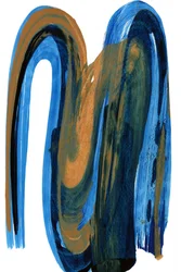 Flusso dinamico blu e oro