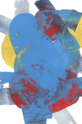 Astratto dinamico blu e rosso