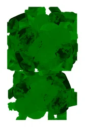 Forme astratte dinamiche in verde