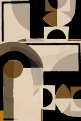 Astrazione geometrica dai toni terrosi