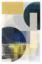 Astratto geometrico blu e oro