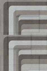 Strati geometrici in lino