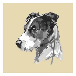 Ritratto di cane in stile moderno