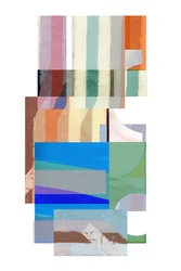Collage geometrico dai toni tenui