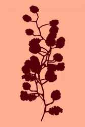 Silhouette botanica di pesca