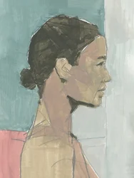 Profilo femminile sereno