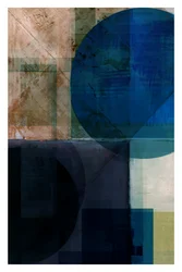Geometria blu a rilievo