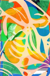 Foglie astratte dai colori vivaci
