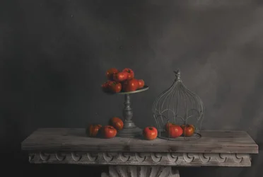 Natura morta con mele rosse