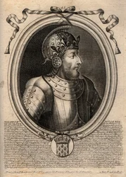 Ritratto di Filippo IV il Bello (1268 - 1314), re di Francia - Filippo IV il Bello (1268-1314) re di Francia - Incisione da 