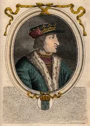 Ritratto di Carlo VI (1368-1422), Re di Francia - CARLO VI (1368-1422) Re di Francia