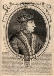 Ritratto di Carlo VI (1368-1422), Re di Francia - CARLO VI (1368-1422) Re di Francia