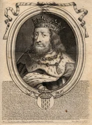 Ritratto di Clodoveo I (ca. 466-511), Re dei Franchi - Ritratto di Clodoveo I (466-511), Re dei Franchi - incisione da 