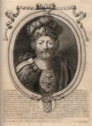 Ritratto di Eudes (Odon) (v. 860 - 898), Conte di Parigi e Troyes, poi Re di Francia - EUDES conte di Parigi eletto al trono di Francia dopo la deposizione di Carlo l