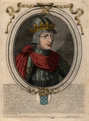 Ritratto di Giovanni II il Buono (1319-1364), Re di Francia - Incisione da 