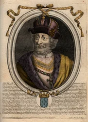 Ritratto di Luigi I il Pio o "il Debonnaire" (778-840), re di Francia - Luigi I il 