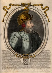 Ritratto di Filippo IV il Bello (1268-1314), Re di Francia - incisione da 