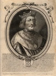 Ritratto di Filippo VI di Valois (1294-1350), re di Francia - incisione da 