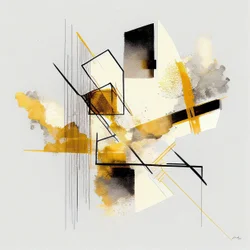 Forme geometriche astratte, Acquerello