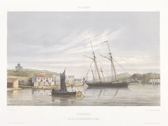 Posto per navi da guerra nel porto di Curaçao (Gezigten uit Neerland