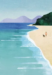 Una tranquilla passeggiata sulla spiaggia