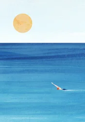 Nuotatore solitario nell