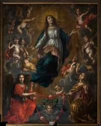 Chiesa parrocchiale (Parochiekerk Sint-Joris). Interno. Assunzione di Maria. Nicolas de Liemaeckere. 1640.