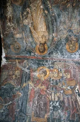 Scene della vita di Gesù, volta dipinta da Pagomenos nella chiesa di Agios Georgios, Anidri, Creta, Grecia
