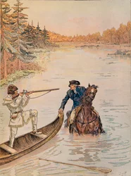 Georges Washington gioca alla guardia di caccia sulle sue terre