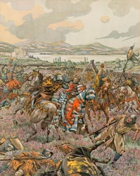 Jacques Marie Gaston Onfroy de Breville dit JOB - Storia del Belgio: Giovanni I Duca di Brabante vittorioso nella Battaglia di Woeringen nel 1288 durante la Guerra di Successione del Limburgo e dà autonomia al Brabante dalla Germania, Collezione Privata