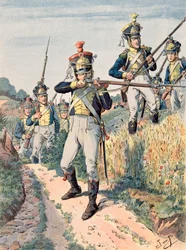 Jacques Marie Gaston Onfroy de Breville, detto JOB (1858-1931) - Uniforme delle truppe francesi in ogni epoca: Legione della Vistola, fanteria (1808 - 1814), collezione privata
