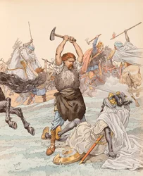 Jacques Marie Gaston Onfroy de Breville detto JOB - Il fabbro di Poitiers durante la battaglia di Poitiers nel 732