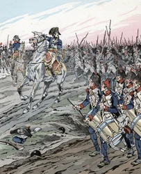 Napoleone Bonaparte durante la battaglia di Marengo (1800)