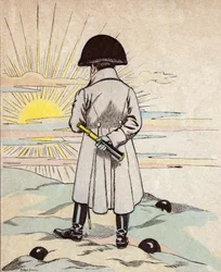 Ritratto di Napoleone Bonaparte - litografia di Job (Jacques Onfroy de Bréville) da "Il Grande Napoleone dei Piccoli Bambini" 1893