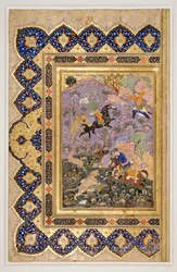 Caccia agli animali selvatici, 1540 circa (inchiostro, guazzo e oro)