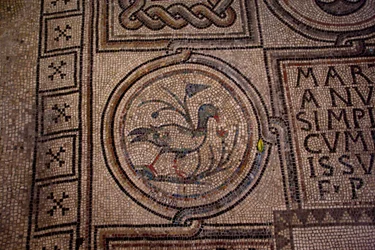 (dettaglio) di decorazione del pavimento (mosaico)